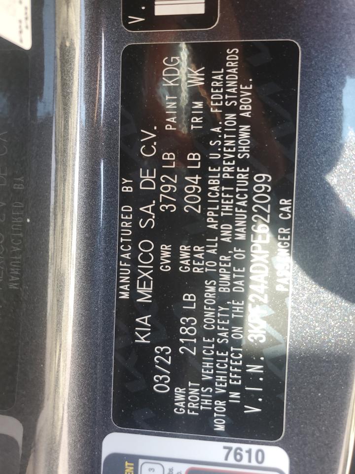 2023 Kia Forte Lx VIN: 3KPF24ADXPE622099 Lot: 81372015