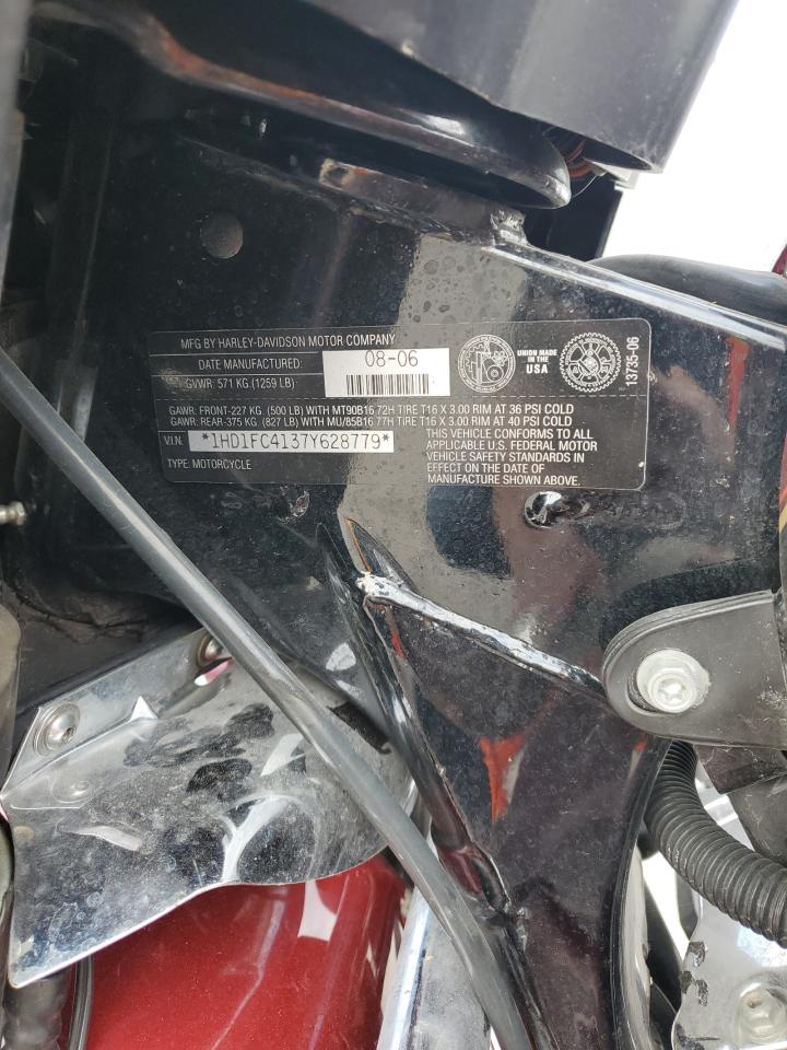 2007 Harley-Davidson Flhtcui VIN: 1HD1FC4137Y628779 Lot: 82056265