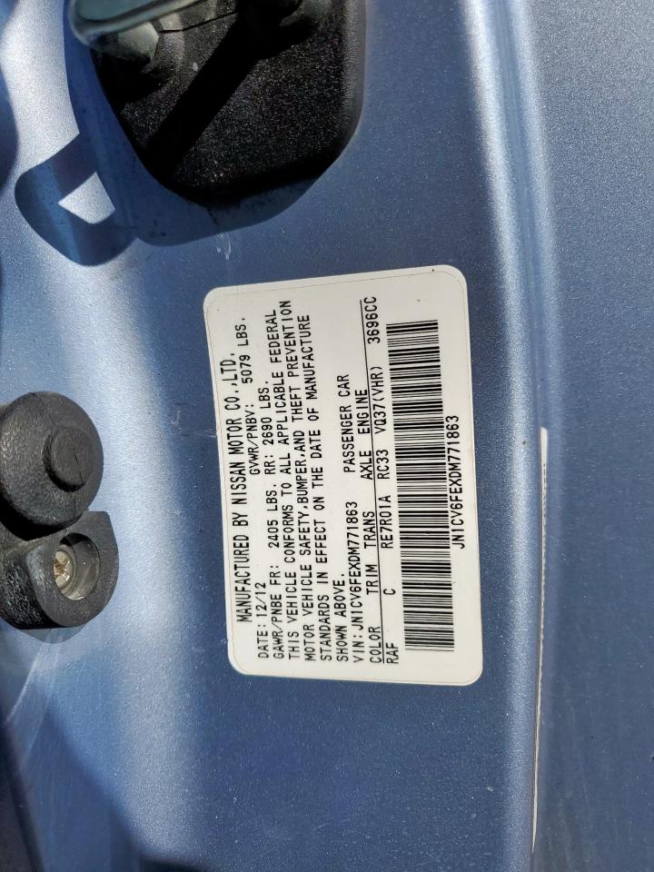 2013 Infiniti G37 Sport VIN: JN1CV6FEXDM771863 Lot: 72096345