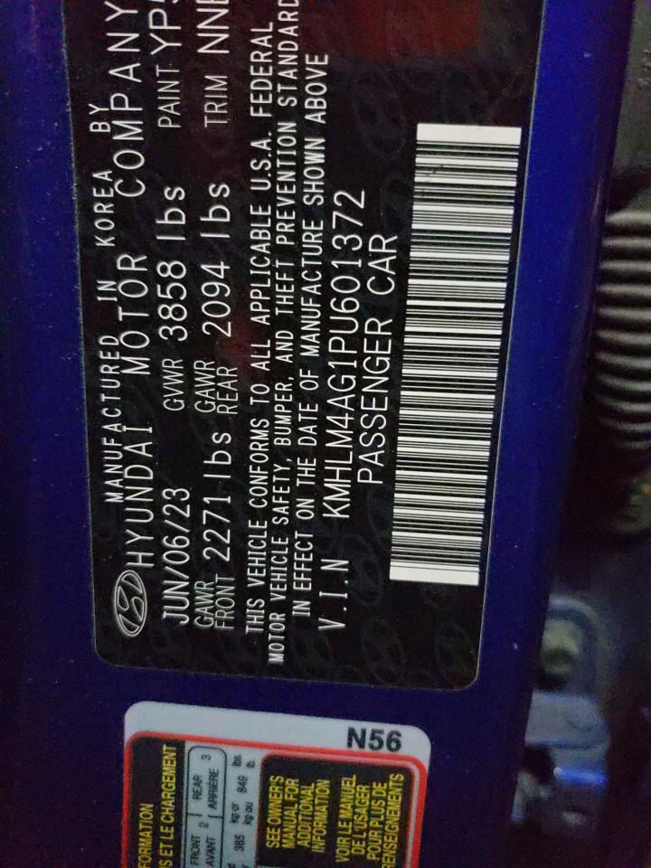 2023 Hyundai Elantra Se VIN: KMHLM4AG1PU601372 Lot: 83914525