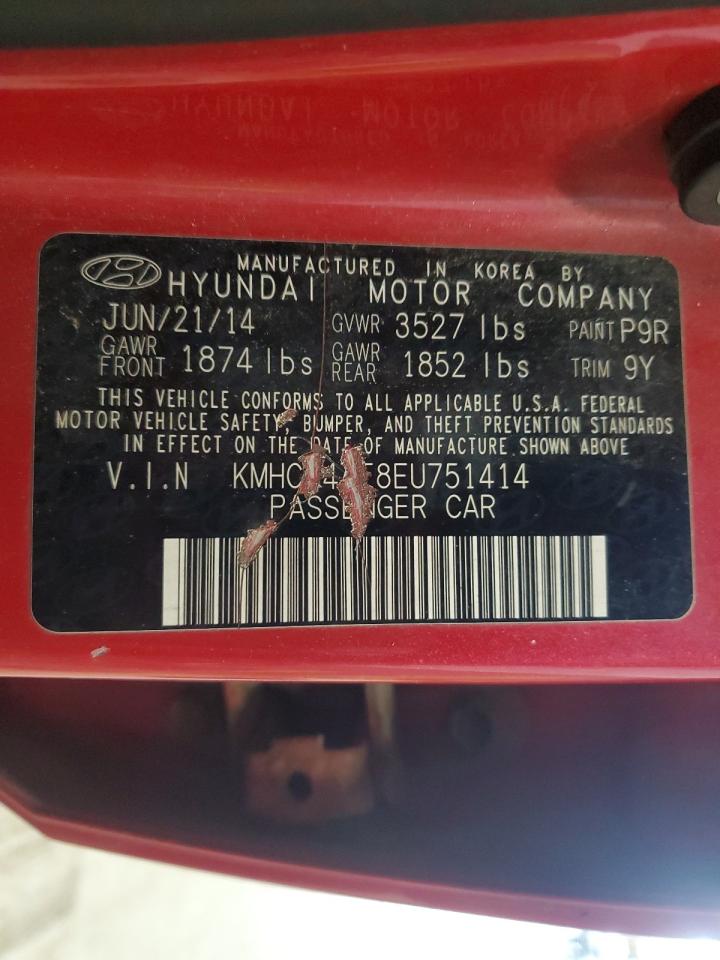 2014 Hyundai Accent Gls VIN: KMHCT4AE8EU751414 Lot: 82107505