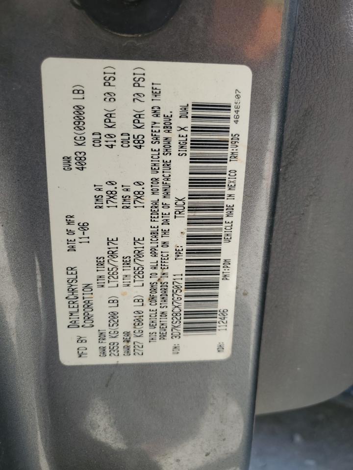 2007 Dodge Ram 2500 St VIN: 3D7KS28CX7G750711 Lot: 81851635