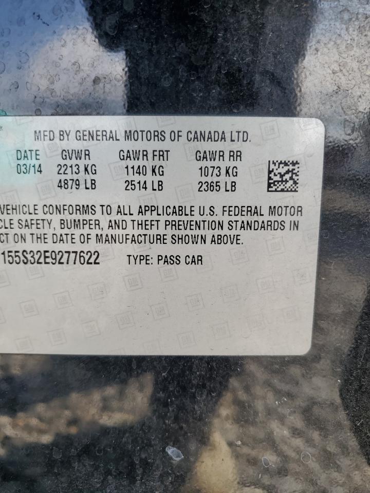 2014 Chevrolet Impala Ltz VIN: 2G1155S32E9277622 Lot: 71889555