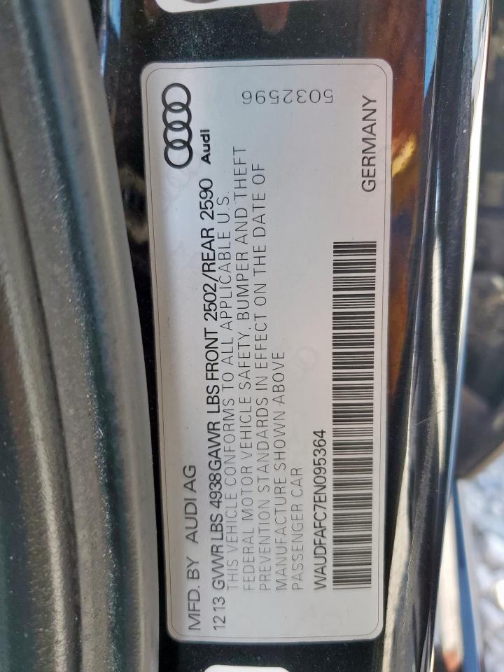 2014 Audi A6 Premium Plus VIN: WAUDFAFC7EN095364 Lot: 84460515