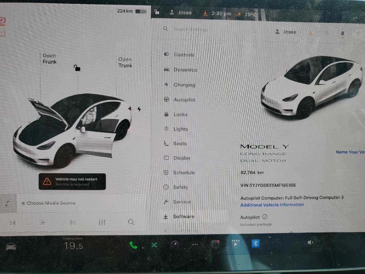 2021 Tesla Model Y VIN: 5YJYGDEE5MF195188 Lot: 81374785