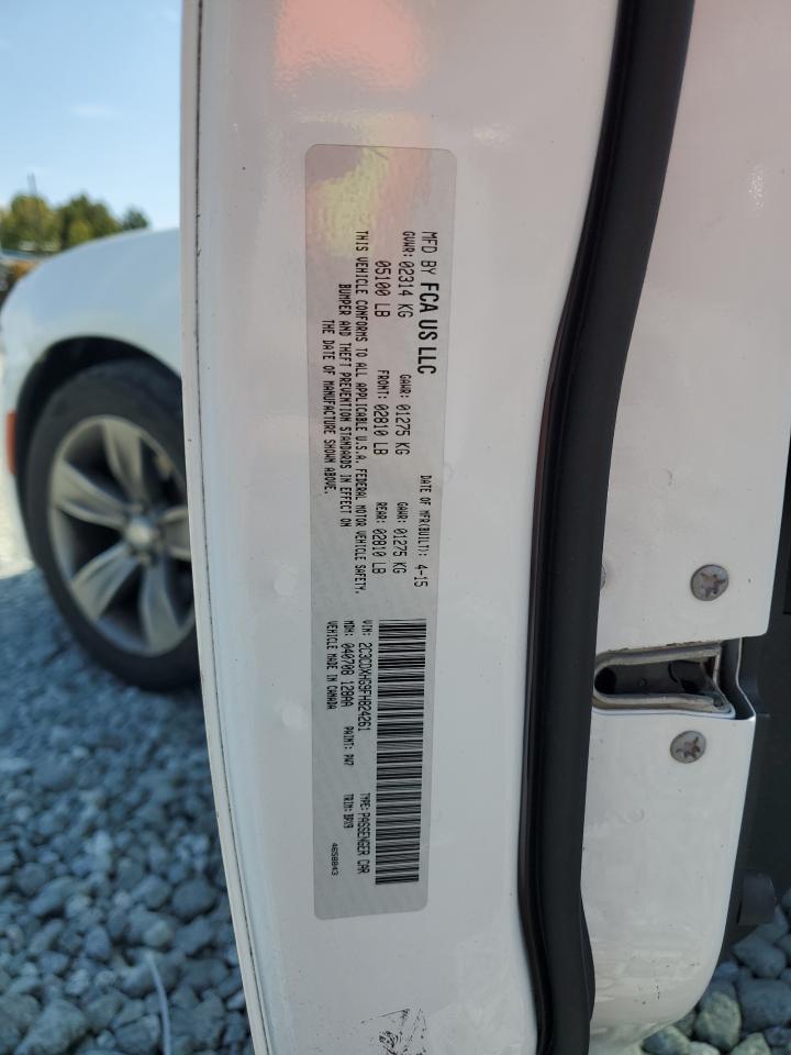 2015 Dodge Charger Sxt VIN: 2C3CDXHG9FH824261 Lot: 83818045