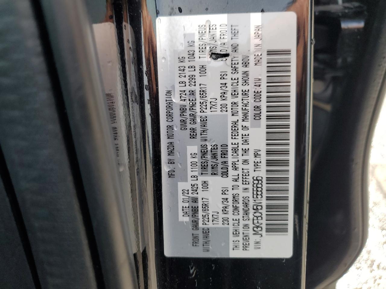 2022 Mazda Cx-5 Preferred VIN: JM3KFBCM5N1555696 Lot: 71181945