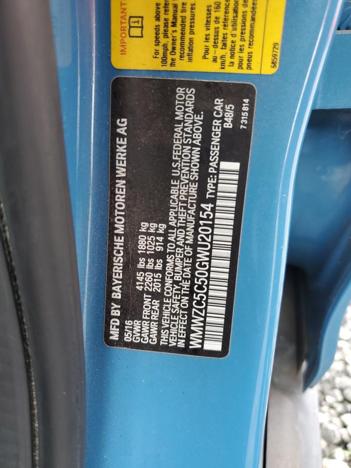 2016 Mini Cooper S Countryman VIN: WMWZC5C50GWU20154 Lot: 84616905