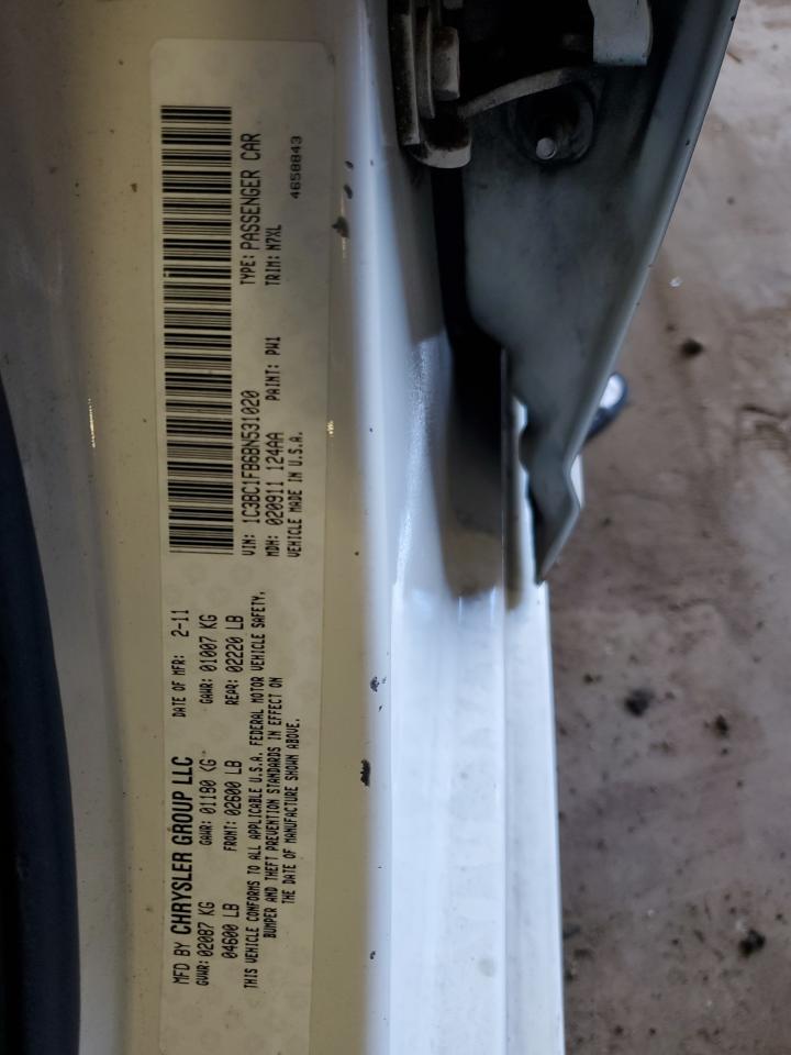 2011 Chrysler 200 Touring VIN: 1C3BC1FB6BN531020 Lot: 81710995