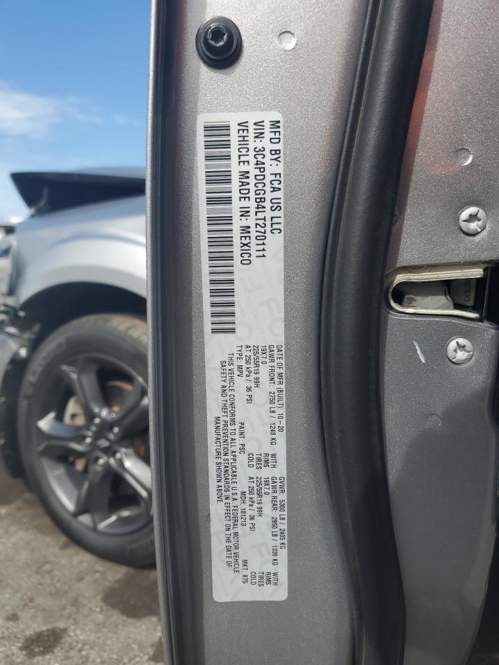 2020 Dodge Journey Crossroad VIN: 3C4PDCGB4LT270111 Lot: 71355865