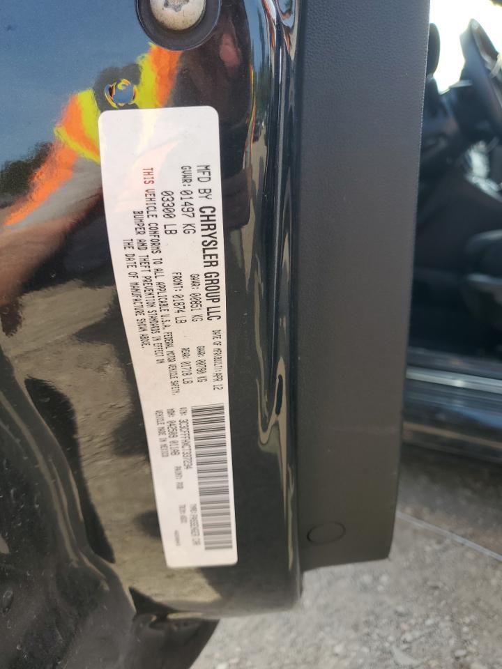 2012 Fiat 500 Abarth VIN: 3C3CFFFHXCT337234 Lot: 71997085