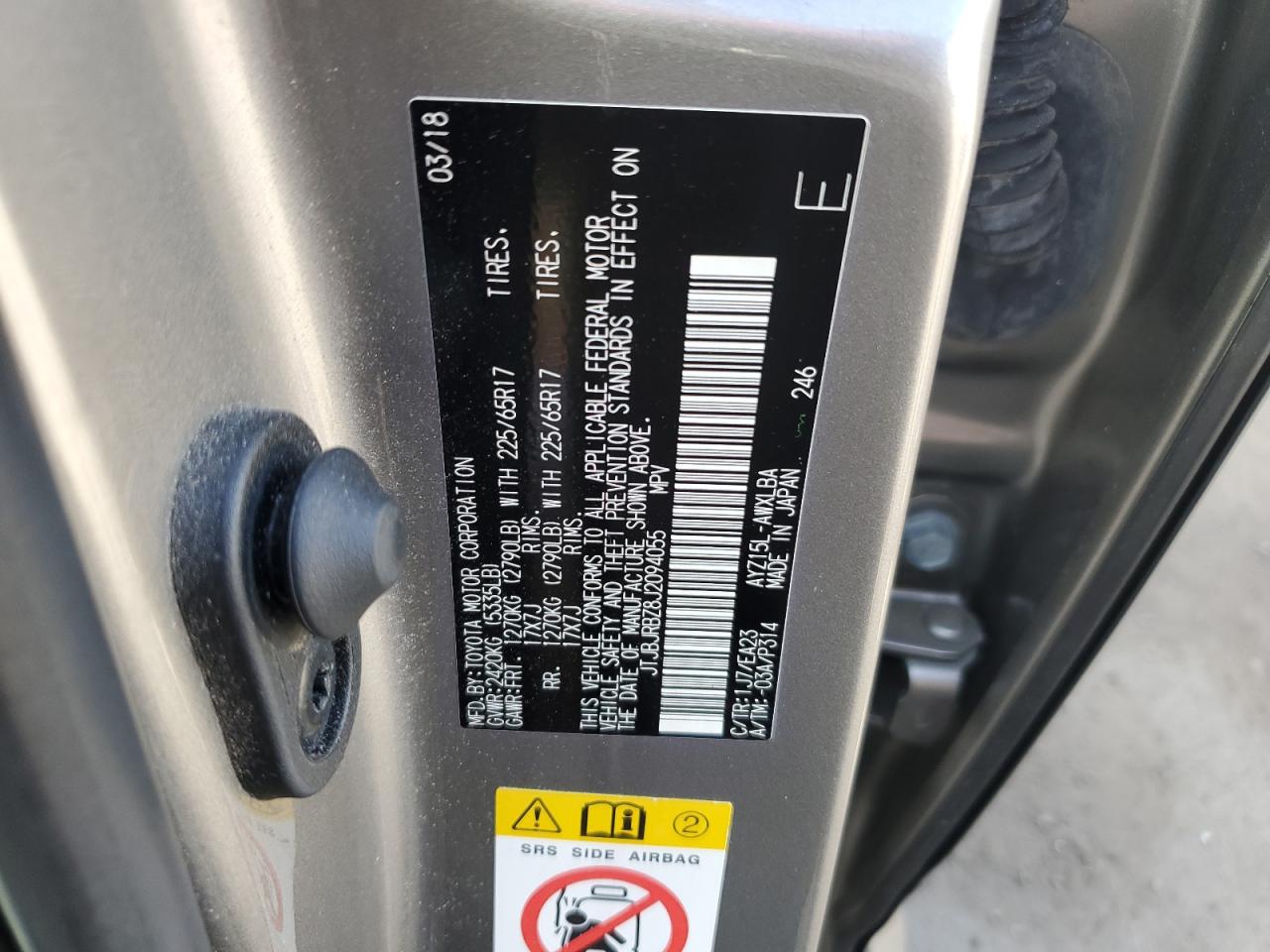 2018 Lexus Nx 300H VIN: JTJBJRBZ8J2094055 Lot: 80560325