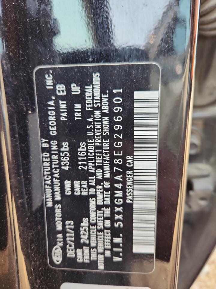 2014 Kia Optima Lx VIN: 5XXGM4A78EG296901 Lot: 71568035