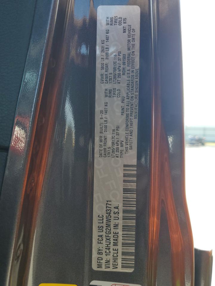 2021 Jeep Wrangler Unlimited Rubicon VIN: 1C4HJXFG2MW543771 Lot: 84271695