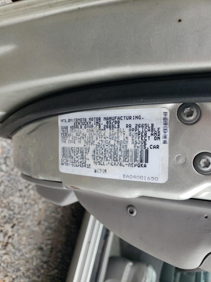 2000 Toyota Avalon Xl VIN: 4T1BF28B0YU084300 Lot: 80828015