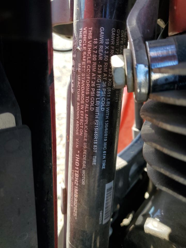 2021 Harley-Davidson Flhtcutgse VIN: 1HD1TBH21MB952625 Lot: 80870695