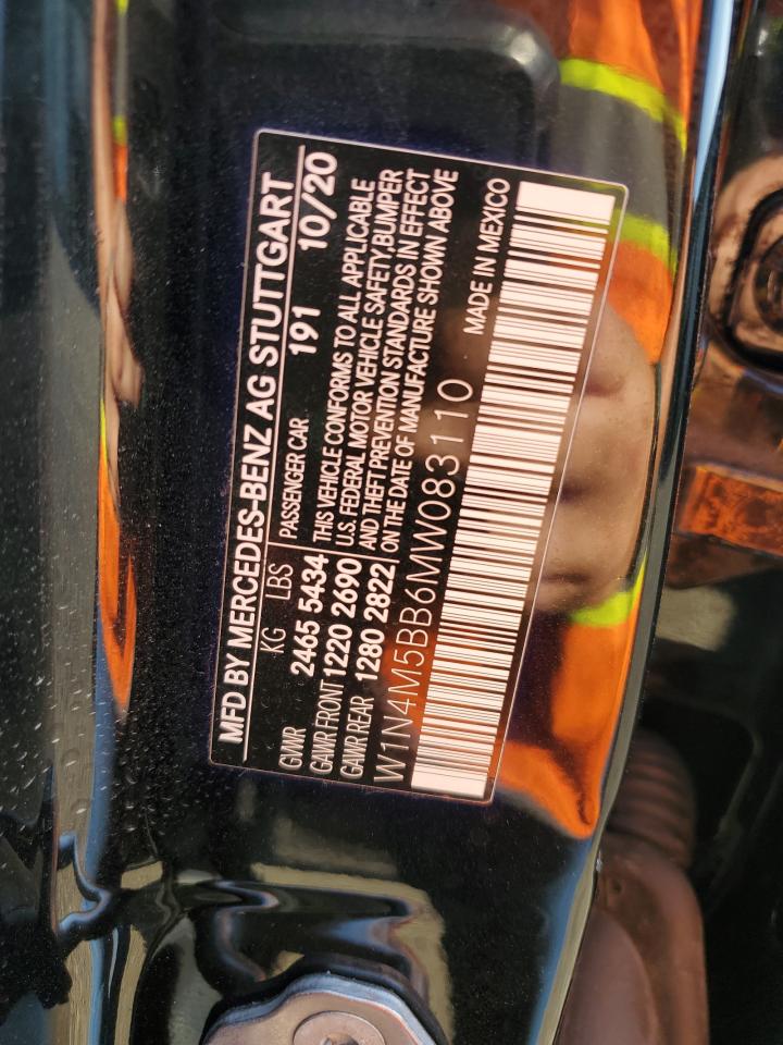 2021 Mercedes-Benz Glb Amg 35 4Matic VIN: W1N4M5BB6MW083110 Lot: 83856435