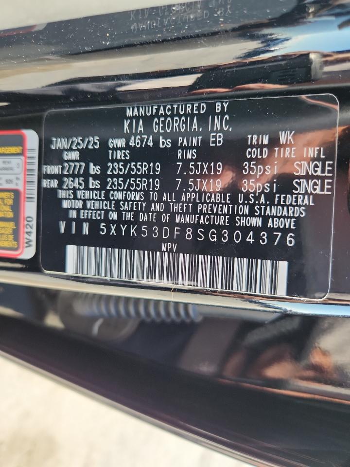 2025 Kia Sportage Sx Prestige VIN: 5XYK53DF8SG304376 Lot: 84274895