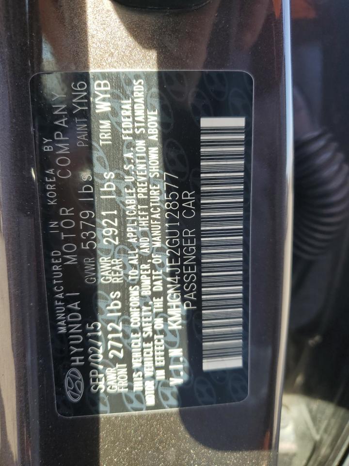 2016 Hyundai Genesis 3.8L VIN: KMHGN4JE2GU128577 Lot: 71668995