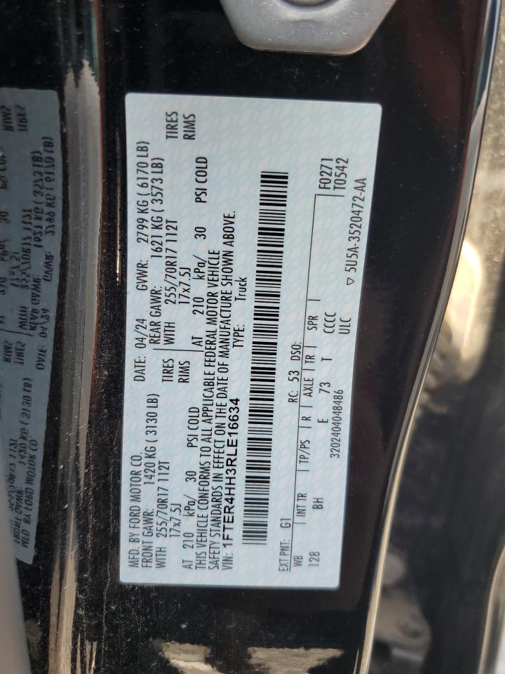 2024 Ford Ranger Xlt VIN: 1FTER4HH3RLE16634 Lot: 80528475