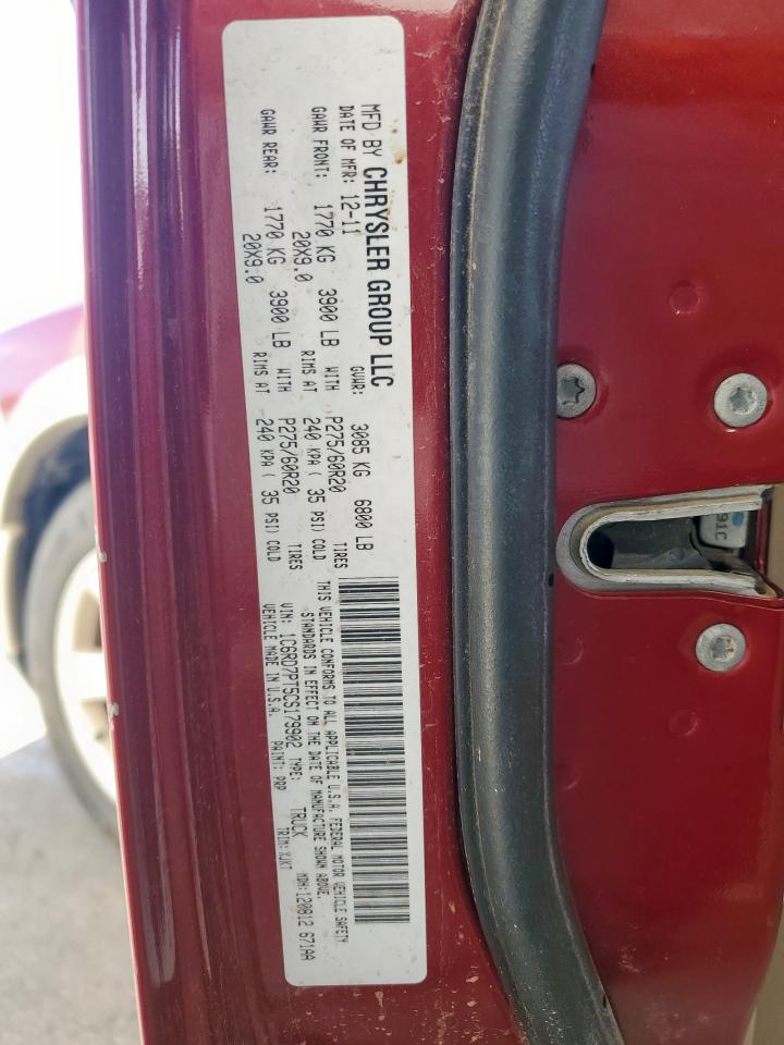 2012 Dodge Ram 1500 Longhorn VIN: 1C6RD7PT5CS179902 Lot: 84268415