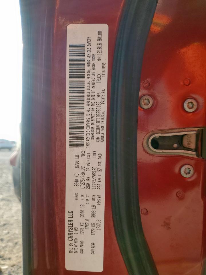 2009 Dodge Ram 1500 VIN: 1D3HV18T19S765185 Lot: 80360155