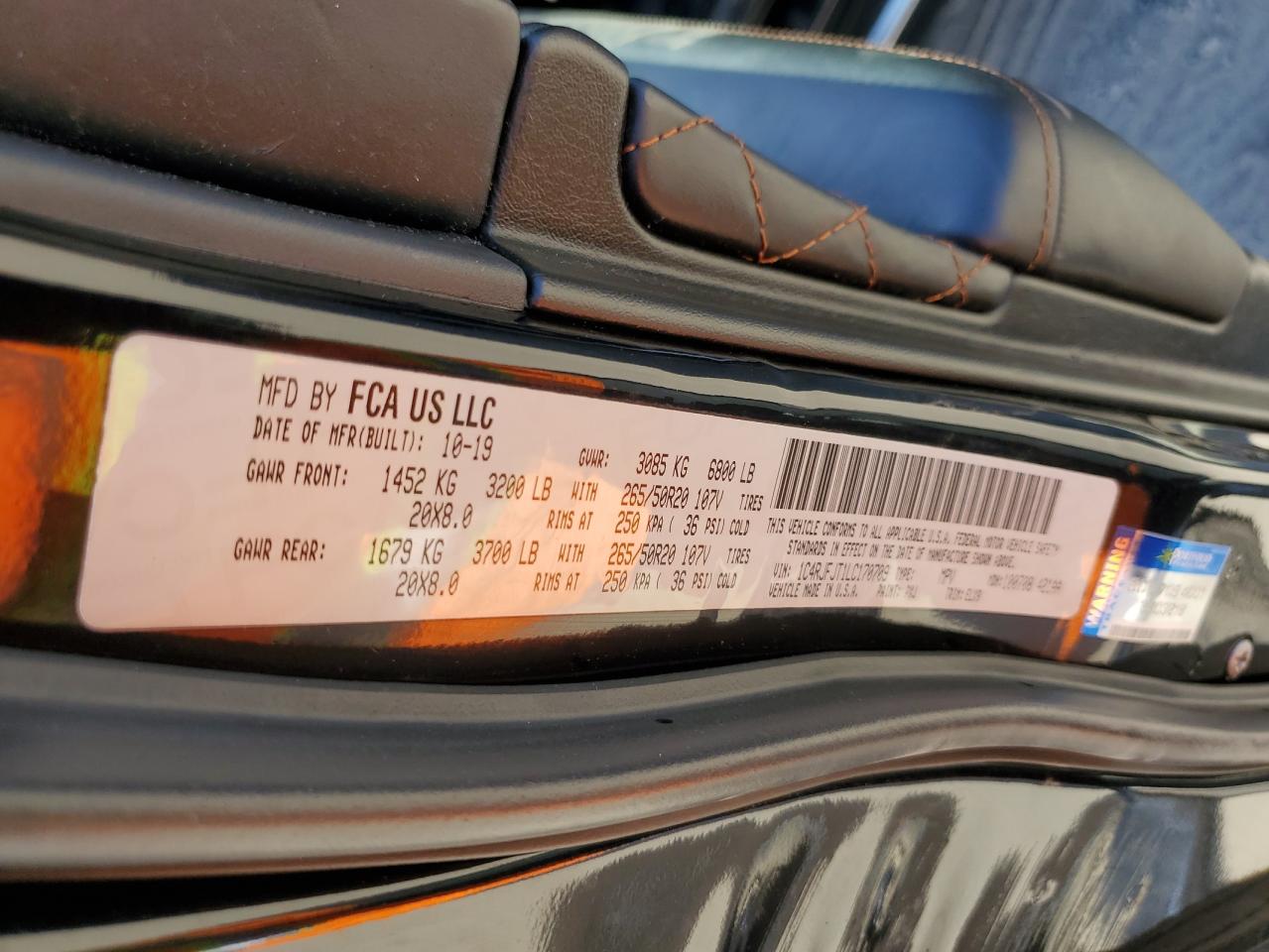 2020 Jeep Grand Cherokee Summit VIN: 1C4RJFJT1LC170709 Lot: 71092155