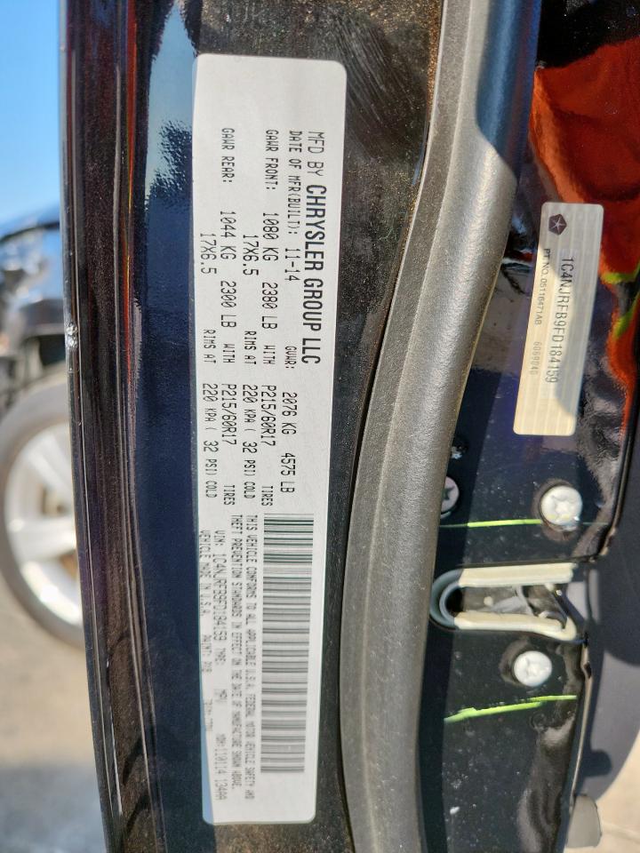 2015 Jeep Patriot Latitude VIN: 1C4NJRFB9FD184159 Lot: 80021245