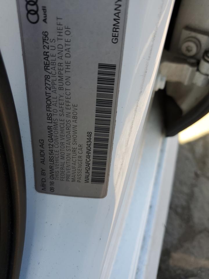 2017 Audi A6 Prestige VIN: WAUH2AFC4HN043448 Lot: 80901375