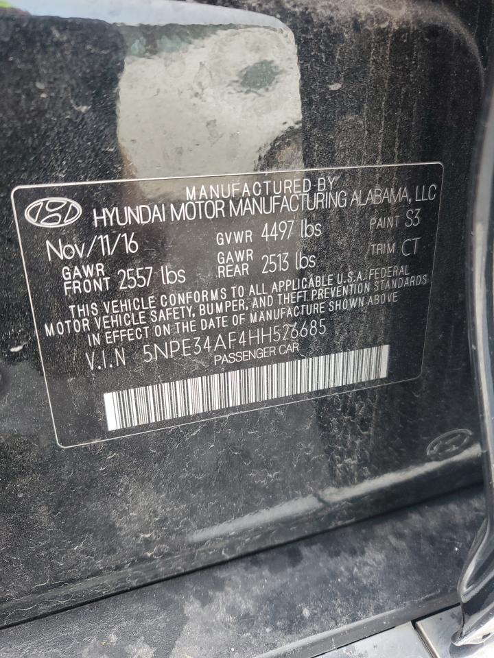 2017 Hyundai Sonata Sport VIN: 5NPE34AF4HH526685 Lot: 70182365