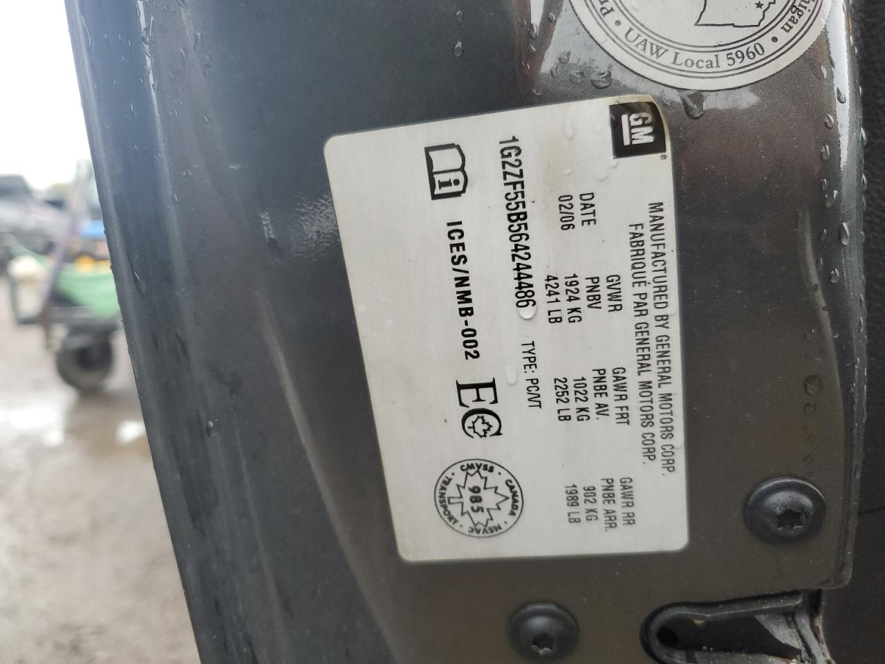 2006 Pontiac G6 Se VIN: 1G2ZF55B564244486 Lot: 81424625