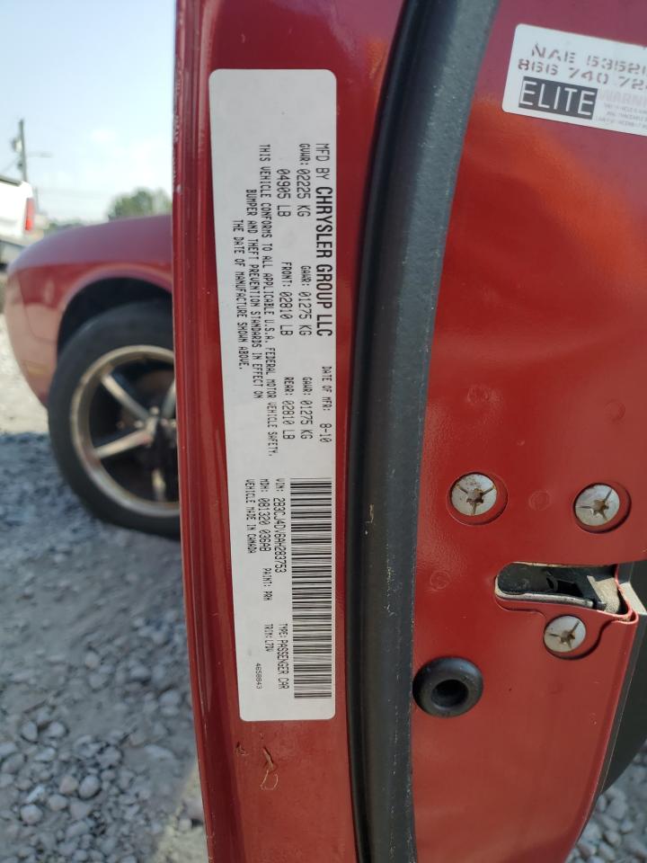 2010 Dodge Challenger Se VIN: 2B3CJ4DV6AH283753 Lot: 80855995