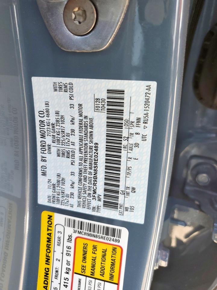 2025 Ford Bronco Sport Big Bend VIN: 3FMCR9BN8SRE02489 Lot: 71808775