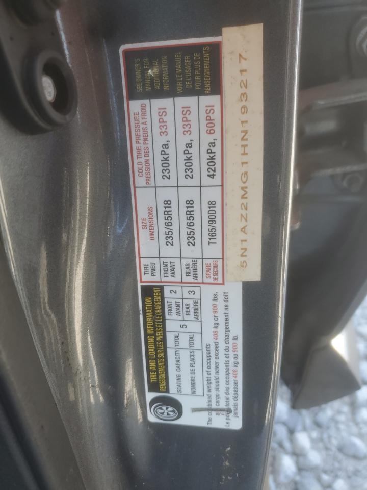 2017 Nissan Murano S VIN: 5N1AZ2MG1HN193217 Lot: 80149055