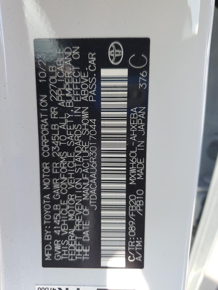 2024 Toyota Prius Le VIN: JTDACAAU6R3017044 Lot: 71922495