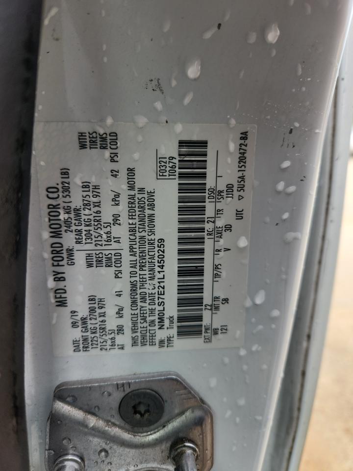 2020 Ford Transit Connect Xl VIN: NM0LS7E21L1450259 Lot: 84398795