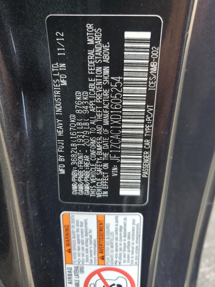 2013 Subaru Brz 2.0 Limited VIN: JF1ZCAC1XD1605254 Lot: 71012565