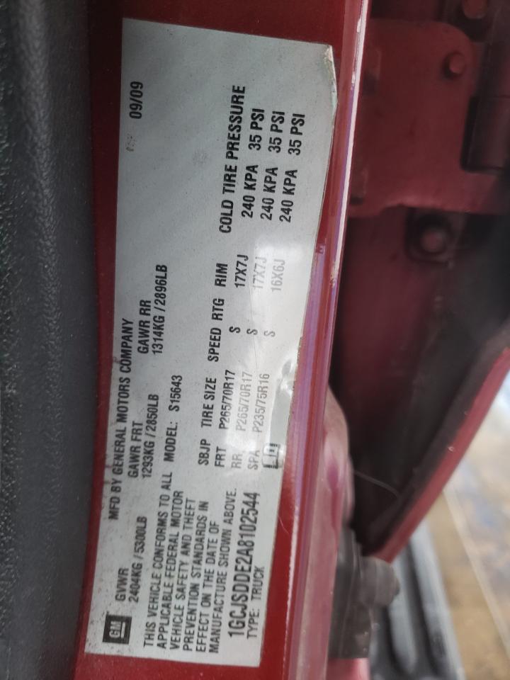 2010 Chevrolet Colorado Lt VIN: 1GCJSDDE2A8102544 Lot: 84421455