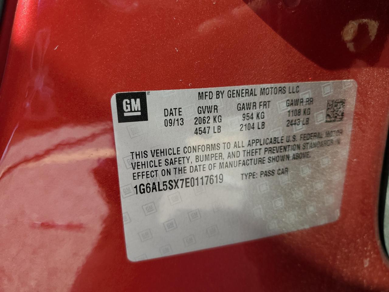 2014 Cadillac Ats Premium VIN: 1G6AL5SX7E0117619 Lot: 80853925