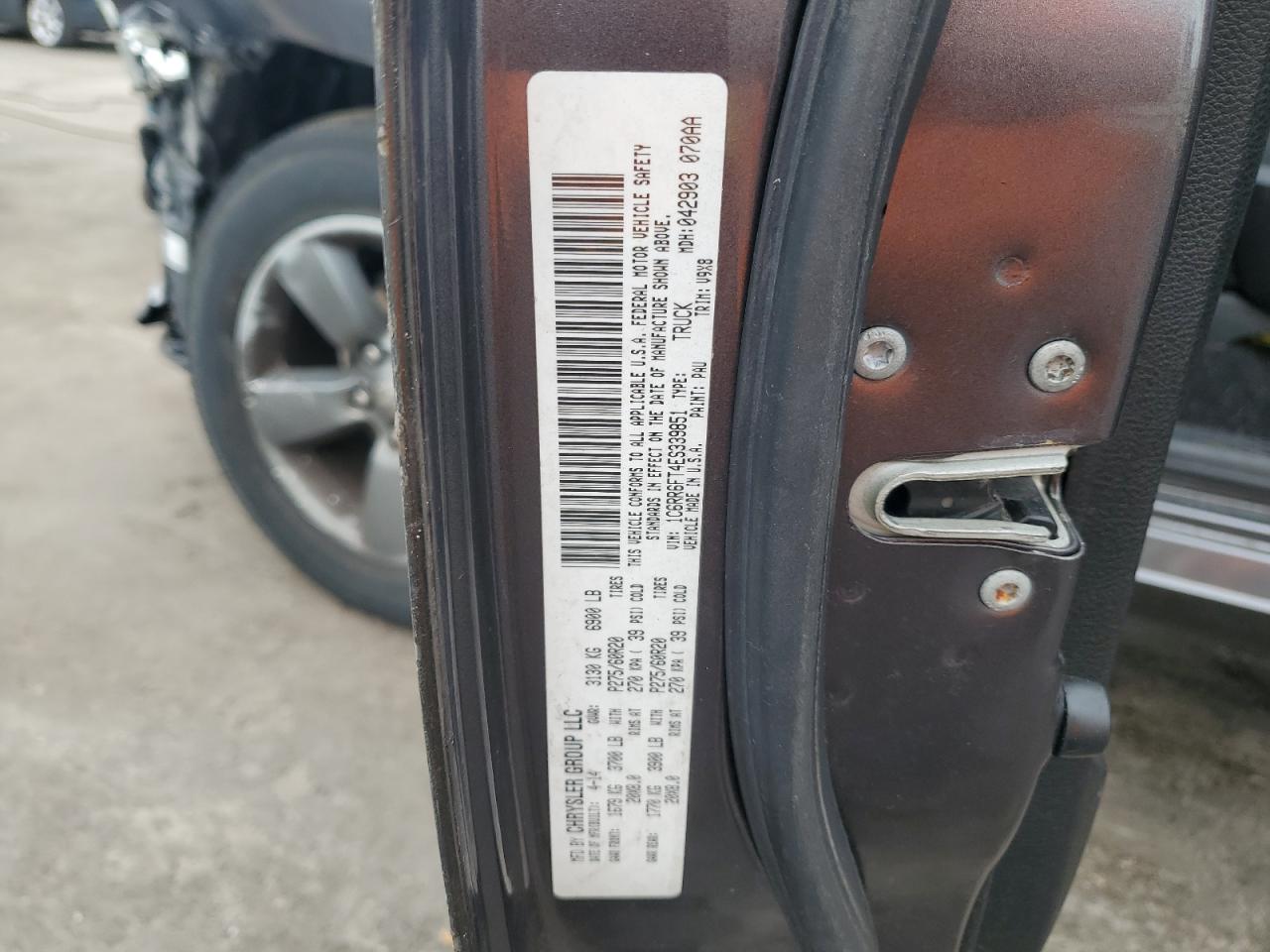 2014 Ram 1500 St VIN: 1C6RR6FT4ES339851 Lot: 81079165