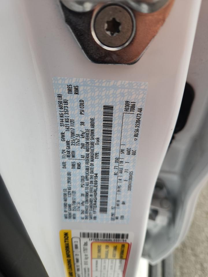 2024 Ford Ranger Xlt VIN: 1FTER4GH0RLE69194 Lot: 81336105