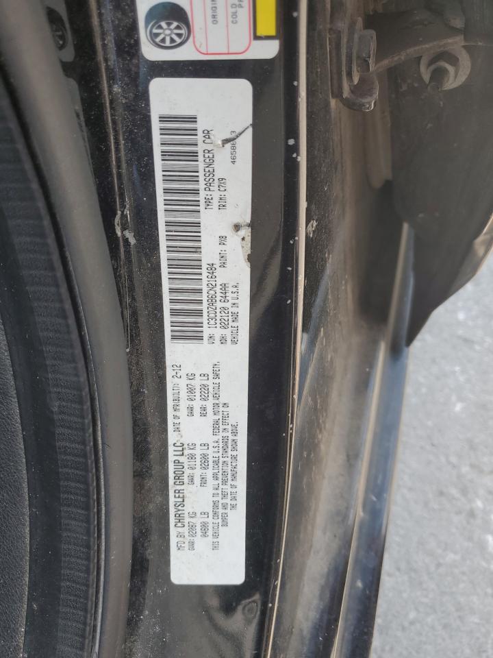 2012 Dodge Avenger Se VIN: 1C3CDZAB6CN216484 Lot: 80924965