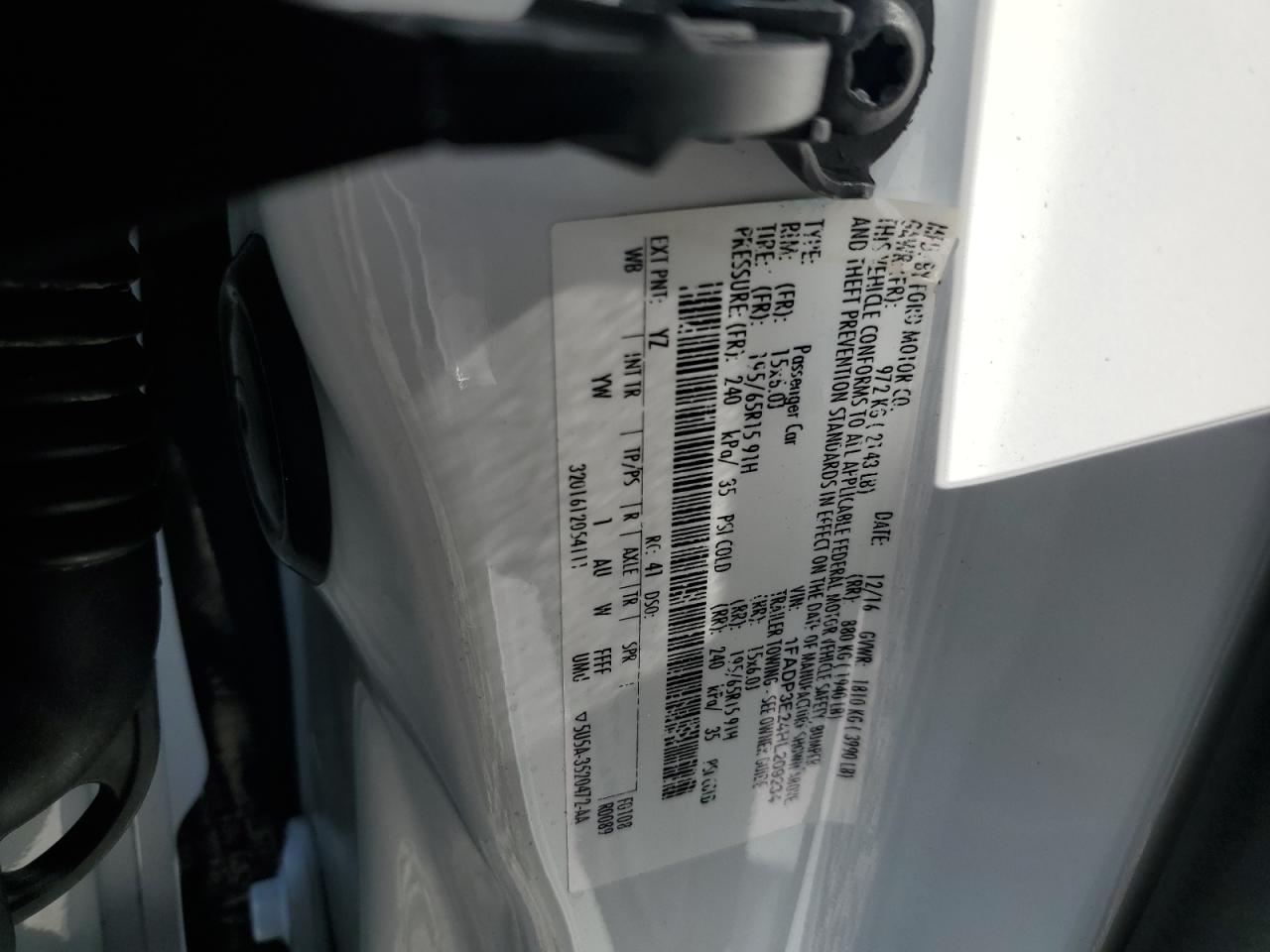 2017 Ford Focus S VIN: 1FADP3E24HL209234 Lot: 80321785