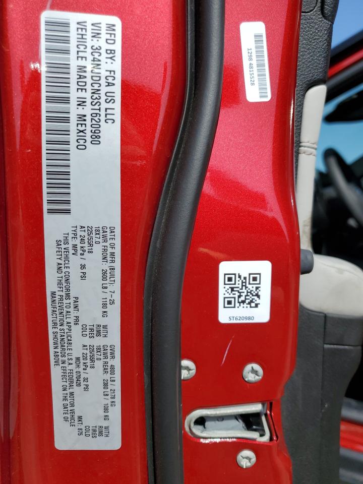 2025 Jeep Compass Limited VIN: 3C4NJDCN3ST620980 Lot: 84752195