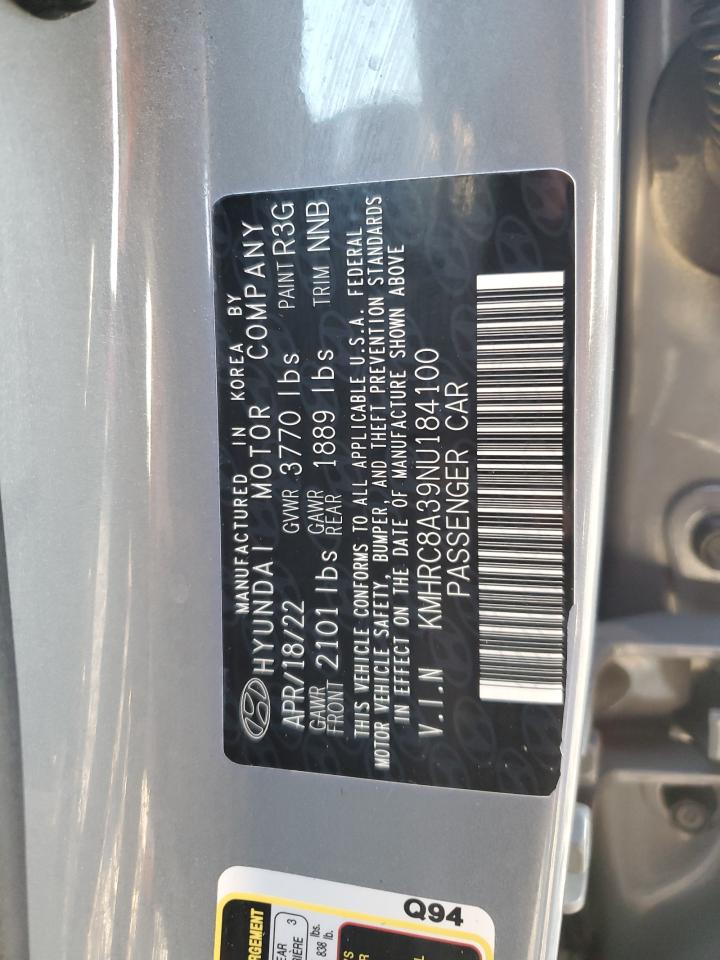 2022 Hyundai Venue Sel VIN: KMHRC8A39NU184100 Lot: 81842415