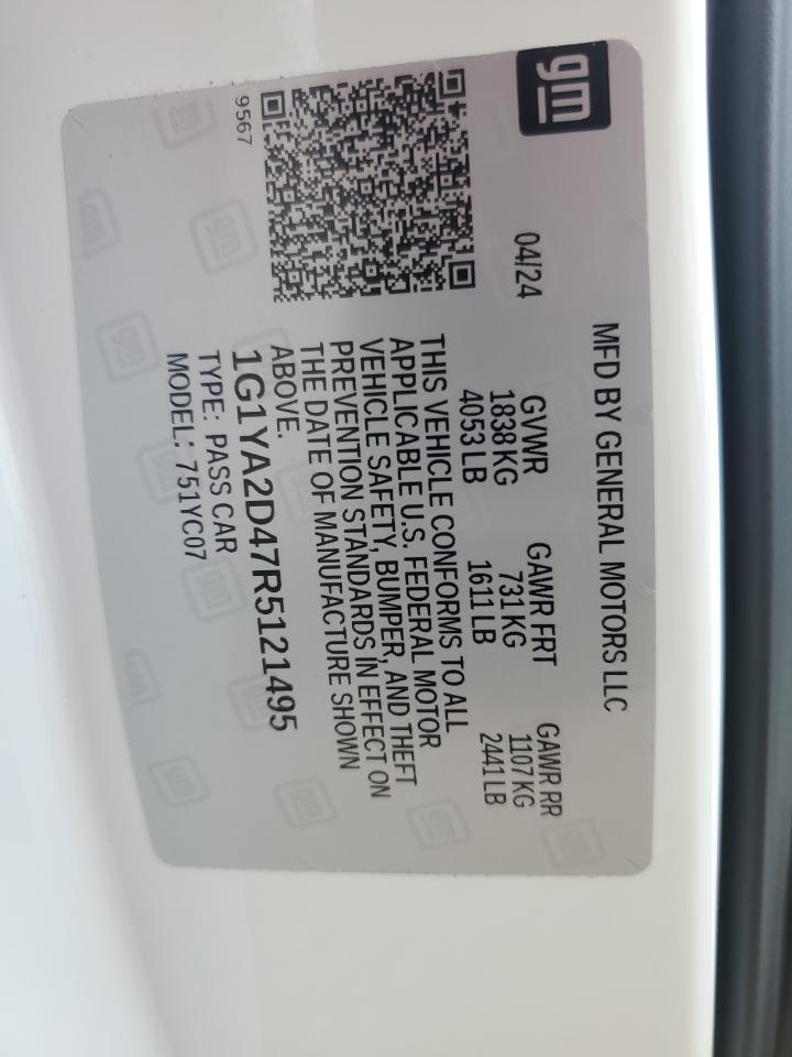 1G1YA2D47R5121495 2024 Chevrolet Corvette Stingray 1Lt