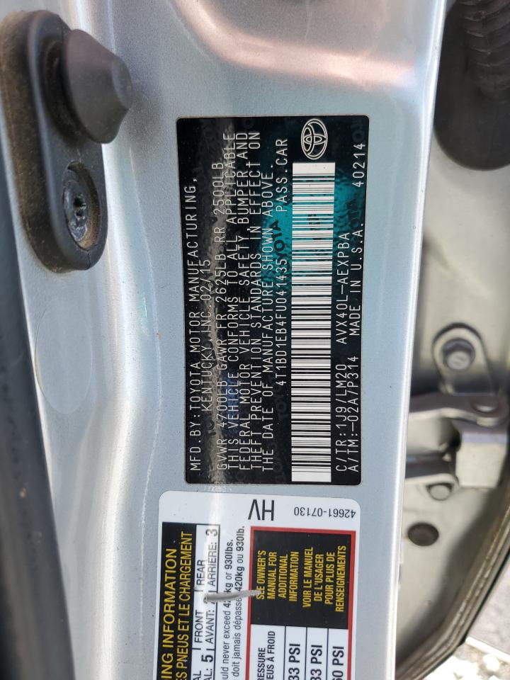 2015 Toyota Avalon Hybrid VIN: 4T1BD1EB4FU041435 Lot: 70531625