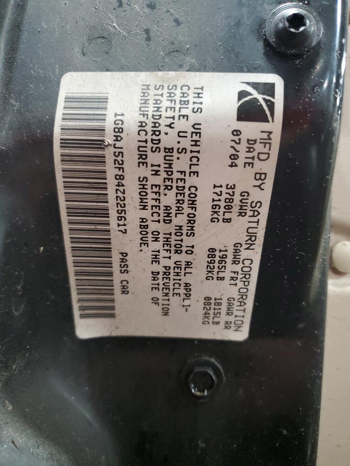 2004 Saturn Ion Level 2 VIN: 1G8AJ52F84Z225617 Lot: 71370165