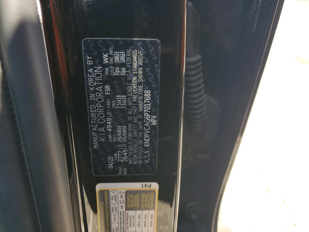 2023 Kia Sportage Ex VIN: KNDPVCAG6P7017688 Lot: 80909725