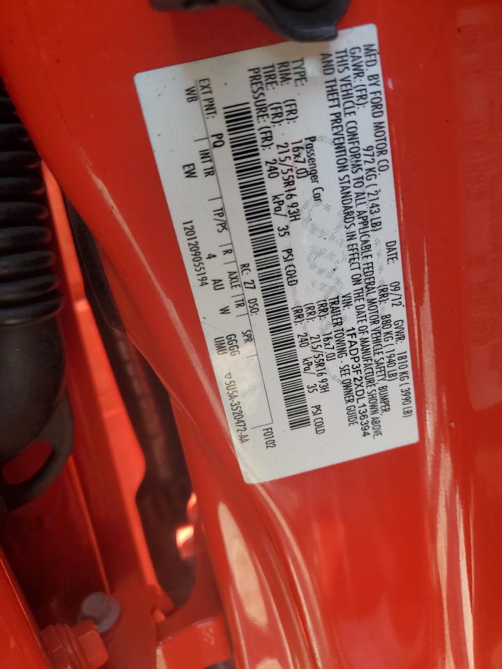 2013 Ford Focus Se VIN: 1FADP3F2XDL136394 Lot: 80806805